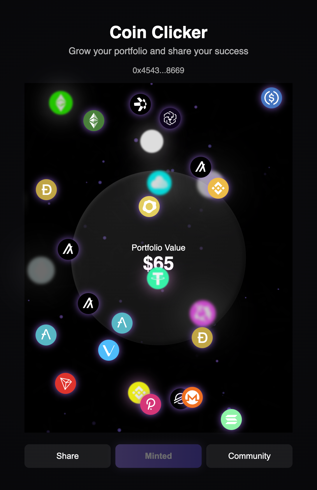Coin Clicker - Farcaster Mini Apps screenshot